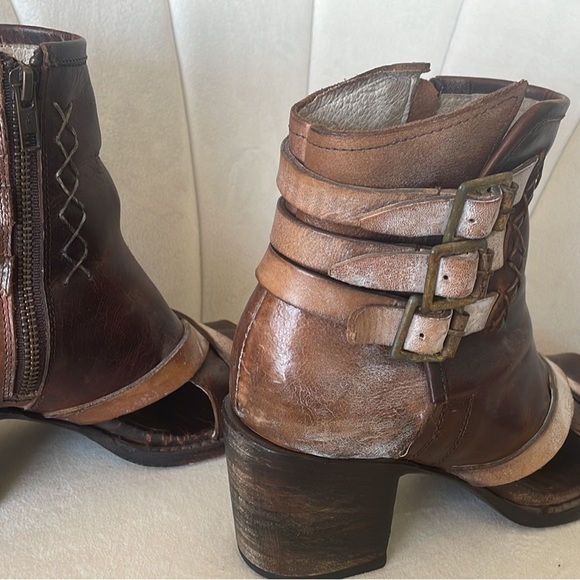 Freebird by Madden leather boots open toe - Picture 3 of 6